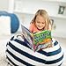 T-Bugs Best Stuffed Animal Storage Bean Bag Chair, Premium Cotton Canvas Toy Organizer for Kids Bedroom, Perfect Storage Solution for Plush Toys, Blankets, Towels & Clothes (38