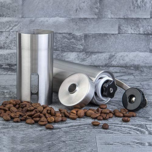ATUIO - Manuelle Kaffeemühle, Manuelle Rostfreie Espresso Mühle, Edelstahlbohnenmühle, Verstellbarer Konischer… – Bild 8