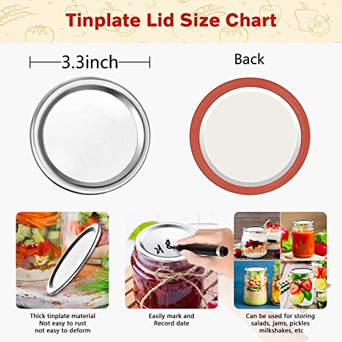 Wide Mouth Canning Lids 150 Pcs SplitType Lids for Mason Jar Lids Wide