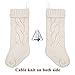 LimBridge Christmas Stockings, 4 Pack 18 inches Large Size Cable Knit Knitted Xmas Rustic Personalized Stocking Decorations for Family Holiday Season Decor, Cream or Burgundy