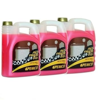 15 Liter (3x5) Kühler Frostschutz Kühlmittel Kühlflüssigkeit gemäß G12+ G12 Plus rosa rot gebrauchsfertig -40°