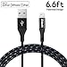 Zdatt Apple MFi Certified iPhone Durable Braided Lightning Cable (Black 6.6FT) ¡­
