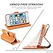 iPhone SE Case iPhone 5S Case, SHIELDON Genuine Leather Wallet Case Ultra-Slim Flip Case Cover with Kickstand & Credit Card Compartments [Magnetic Clasp] for iPhone 5/5S/SE (Brown)