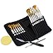 Artist Paint Brush Set, Oil-15 Different Sizes Nice Gift for Artists, Metal Ring Made of Copper Tubes, Free Painting Knife,Watercolor Sponge and a Detail Brushes (White)
