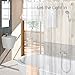 Wimaha Waterproof Shower Curtain Liner, with 3 Magnets Rustproof Grommets, Bath Shower Liner for Bathroom Stall Bathtub, 72 x 72, Clear
