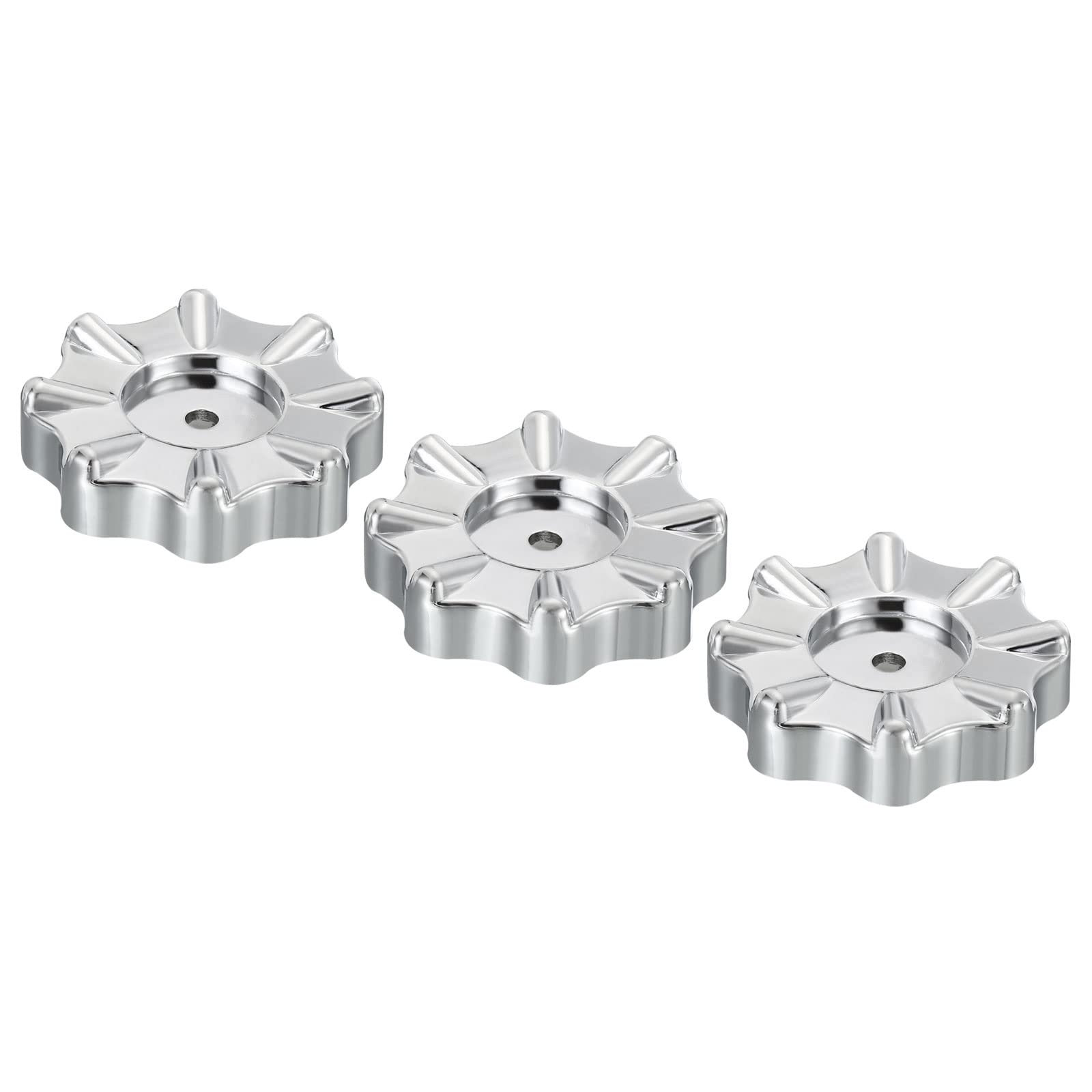 PATIKIL Round Wheel Handle, 3 Pack Faucet Handles Refrigerant Manifold Gauges Knob Square Broach Handwheel Replacement, Plastic