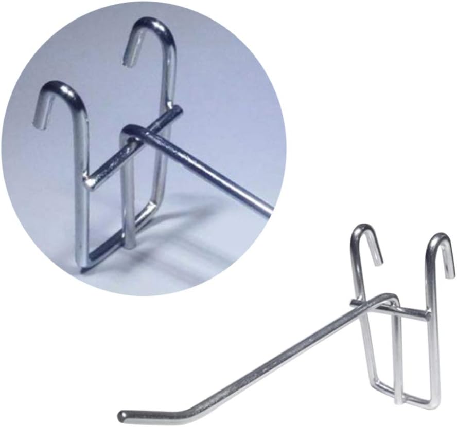 DOITOOL 30Pcs Gridwall Hooks Panel Display Hooks Slatwall Peg Board Hook Supermarket Iron for Store Living Room Kitchen Home 10cm - Image 5