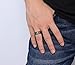 VNOX 8MM Stainless Steel Ring for Men Plain Wedding Band Ring Engagement Promise Rings,Black,Size 5