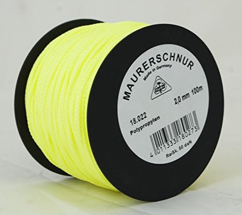 HaWe Polypropylene Brick Line – 100 m X 2 mm, Light Yellow, 18.022
