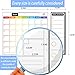 Magnetic Dry Erase Refrigerator Calendar - Monthly Calender and Today List, Fridge Whiteboard with Thickened Magnet - Schedule Planner Wall White Board Kit for Kids