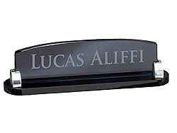 Smoked Glass Name Plate with Free Engraving