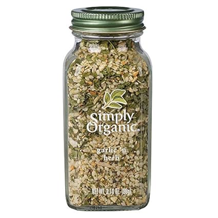 Amazon Com Simply Organic Garlic N Herb Certified Organic 3 1 Oz Garlic Spices And Herbs Grocery Gourmet Food