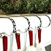Haute Decor The Original MantleClip Stocking Holder- 4 Pack (Silver with White Snowflakes) - Hang Christmas Stockings Safely and Securely from Mantels Up to 3 Inches Thick