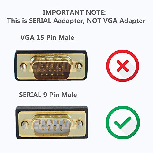 TECHTOO 4 Port Professional FTDI CHIP USB to RS232 Serial Cable DB9 Serial Adapter Converter 9-Pin Male to Male with Hexnuts (Renewed)