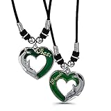 Mood Necklace 2pc Friendship Pendant "Best Friends" - Reveals Your Inner Emotions