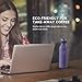 Buzio Vacuum Insulated Stainless Steel Water Bottle, Cold for 48 Hrs, Hot for 24 Hrs, Double Wall Standard Mouth with BPA Free Flex Cap, 20oz, Plum, Leak Proof
