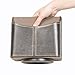 Media Storage Faux Leather Spinning Remote Control Organizer - Brown