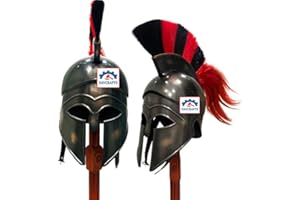 Steel Greek Corinthian Helmet with Plume | SCA Medieval Helmets Replica