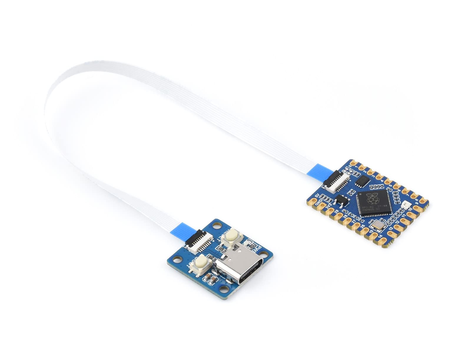 Waveshare RP2040-Tiny Mini Development Board Kit Based on Raspberry Pi Microcontroller RP2040, with USB Port Adapter Board and FPC cable,Support C/C++, MicroPython, Arduino