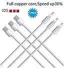 Onlier iphone Lightning Cable 10 FT Extra Long Charger Cord 3 Pack Nylon Braided 8 Pin to USB Data Sync Charging for Apple iPhone iPad, Lot (2pcs 3 foot +1*10 Feet)
