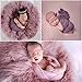 Outgeek Newborn Baby Photography Props Blanket Long Hair Photography Wrap Shaggy Area Rug Baby Photo Prop (Purple)