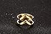 HUANIAN Fashion Gold Plated Stainless Steel Double Chevron V Shape Knuckle Midi Ring for Women