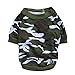 DroolingDog XS Dog Clothes Boy Camo Dog Tshirts Army Dog Shirts Puppy Camouflage Boy Dog Clothes, XS, Green
