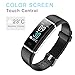 KINBOM Fitness Tracker, Heart Rate Monitor Color Screen Smart Watch with Sleep Monitor, Step Counter, Message Reminder, IP68 Waterproof Activity Tracker for Android＆iOS Smart Phone (Black)