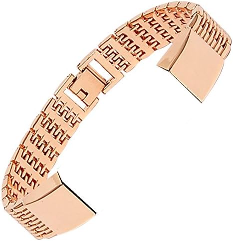 Wishteta Replacement Accessory Metal Watch Bands for Fitbit Alta (Rose Gold Metal-01, 5.5"-7.8")