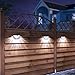 OTHWAY Solar Fence Post Lights Wall Mount Decorative Deck Lighting, Black, 1 Pack