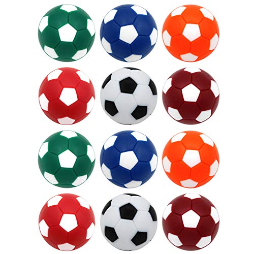 Foosball, Mini Soccer Ball, Foosball Balls 12 PCS 32mm Mini Table Football Ball Change of Foosball Balls in 6 Soccer Ball Football Game Replacement for Children Kids Adult