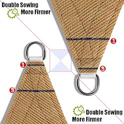 Patio Sun Shade Sail Canopy, 10' x 10' Square Shade