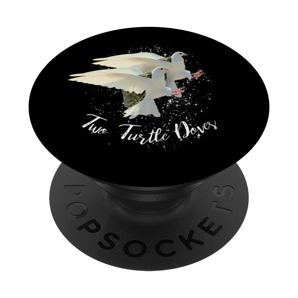 2 Two Turtle Doves, 12 Days Christmas PopSockets Swappable PopGrip