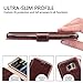 Belemay Compatible with Samsung Galaxy S7 Edge Case, Genuine Cowhide Leather Wallet Case, Protective Flip Folio Cover, Magnetic Closure, Kickstand Function, Card Holder Slots, Cash Pockets, Brown