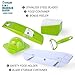 Mandoline Slicer, OCOLEO Julienne Vegetable Slicer - Potato Slicer - Cutter for Cucumber, Onion, Cheese with 5 Stainless Steel Blades with eBook, Peeler and Food Container - Mandolin
