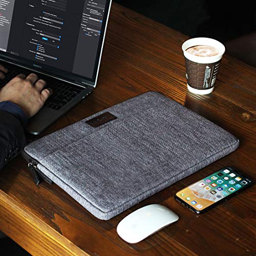 KIZUNA 13.3 Inch Laptop Sleeve Case Computer Bag for 13" MacBook Air/13.5" Surface Book 2/13.9" Lenovo Yoga C930/14 ThinkPad X1 Carbon/Flex 14/HP EliteBook 840 G5/Huawei MateBook D/ASUS ZenBook-Grey