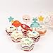 Finduat [48 Pack] Space Party Decoration Cupcake Toppers Rocket Themed Spaceship Outer Space Dog Cupcake Toppers Party Aliens Cake Decorative
