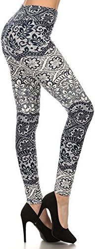 Women's Print Stretch Soft Leggings (Lace Me Up)