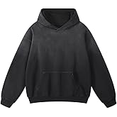 BLECIDENS Oversized Acid Wash Hoodie Sweatshirt for Unisex,Heavyweight Vintage Cotton Pullover Streetwear
