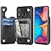 Arae Case for Samsung Galaxy A20 - Wallet Case with PU Leather Card Pockets Back Flip Cover for Samsung Galaxy A20 - Black