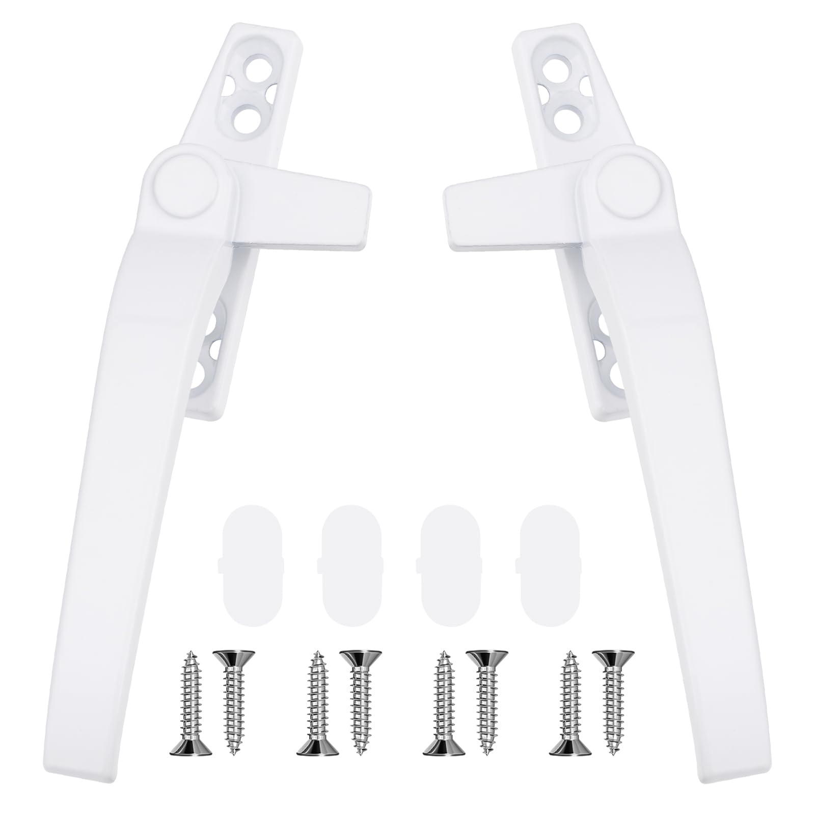 Leikedun Universal Window Handle Replacement Kit White Double Glazing Window Handles with Fixing Screws Right/Left Hand for Home Office Room Inside Outside Windows