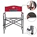 Timber Ridge Directors Chair with Side Table Aluminum Frame Portable Lightweight Folding Camp Chair for Outdoor Camping, Patio, Lawn, Garden, Support 300lbs