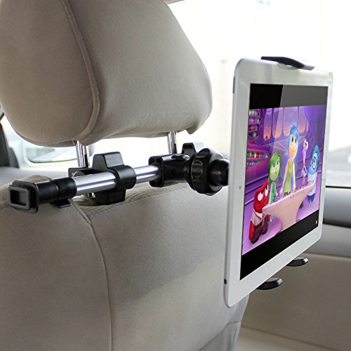 iKross Car Headrest Mount Holder with 360 Degrees Rotation for 710.2Inch Tablets Black in