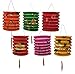 DMtse 12CM Diameter Pack of 12 Mix Colour Chinese New Year Paper Lanterns (Assorted)