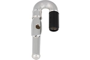 HAPPY NEST Diameter 0.78inch Silver-Plated Flute Curved Head Joint Replace for Musical Accessories