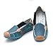 STAINLIZARD Women's Casual Slip-On Flats Moccasins Driving Leather Loafer Shoes Blue 10