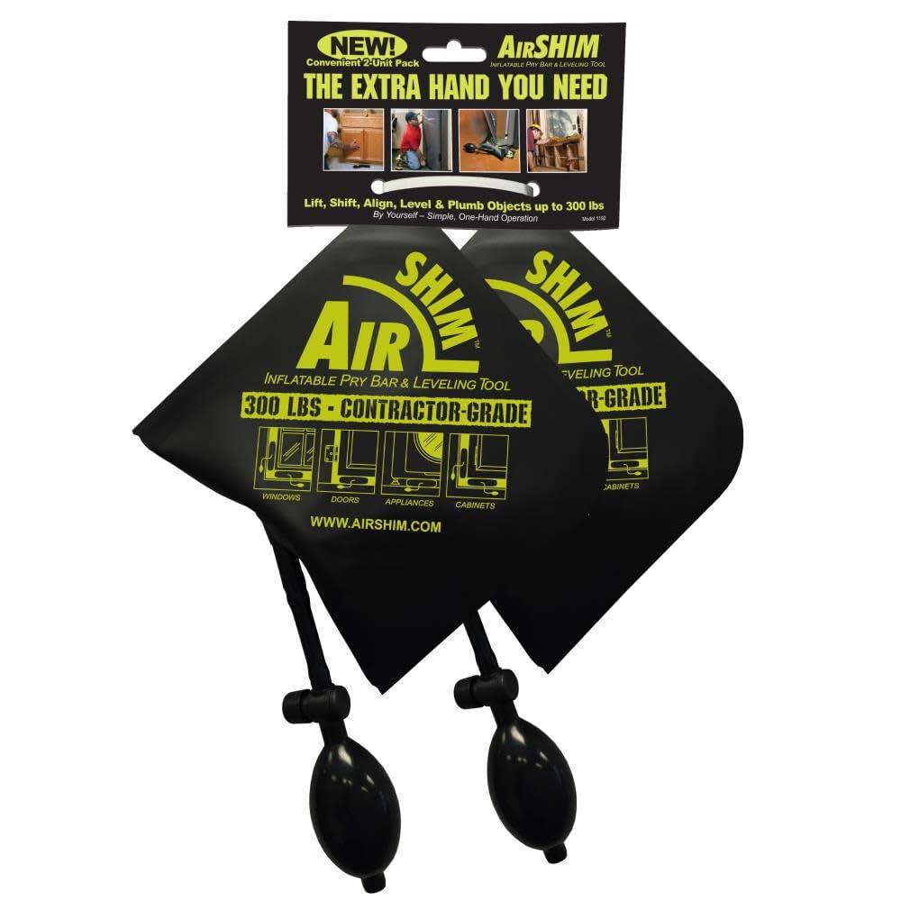 Calculated Industries 1192 Air Shim Inflatable Pry Bar and Leveling Tool; 300 LB Rating; Contractor-Grade Alignment Pump Wedge, Black Image