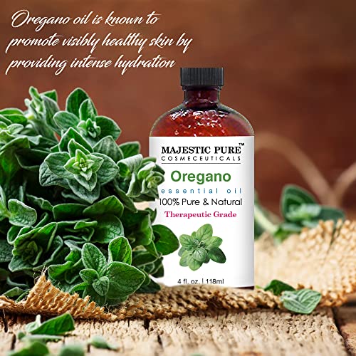 MAJESTIC PURE Oregano Essential Oil, Therapeutic Grade, Pure and