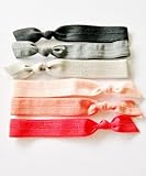 Hair Ties, Set of 6, Fall Winter Ombre by Lucky Girl Hair Ties