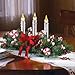 Collections Etc Candy Cane Flameless Candle Holiday Centerpiece